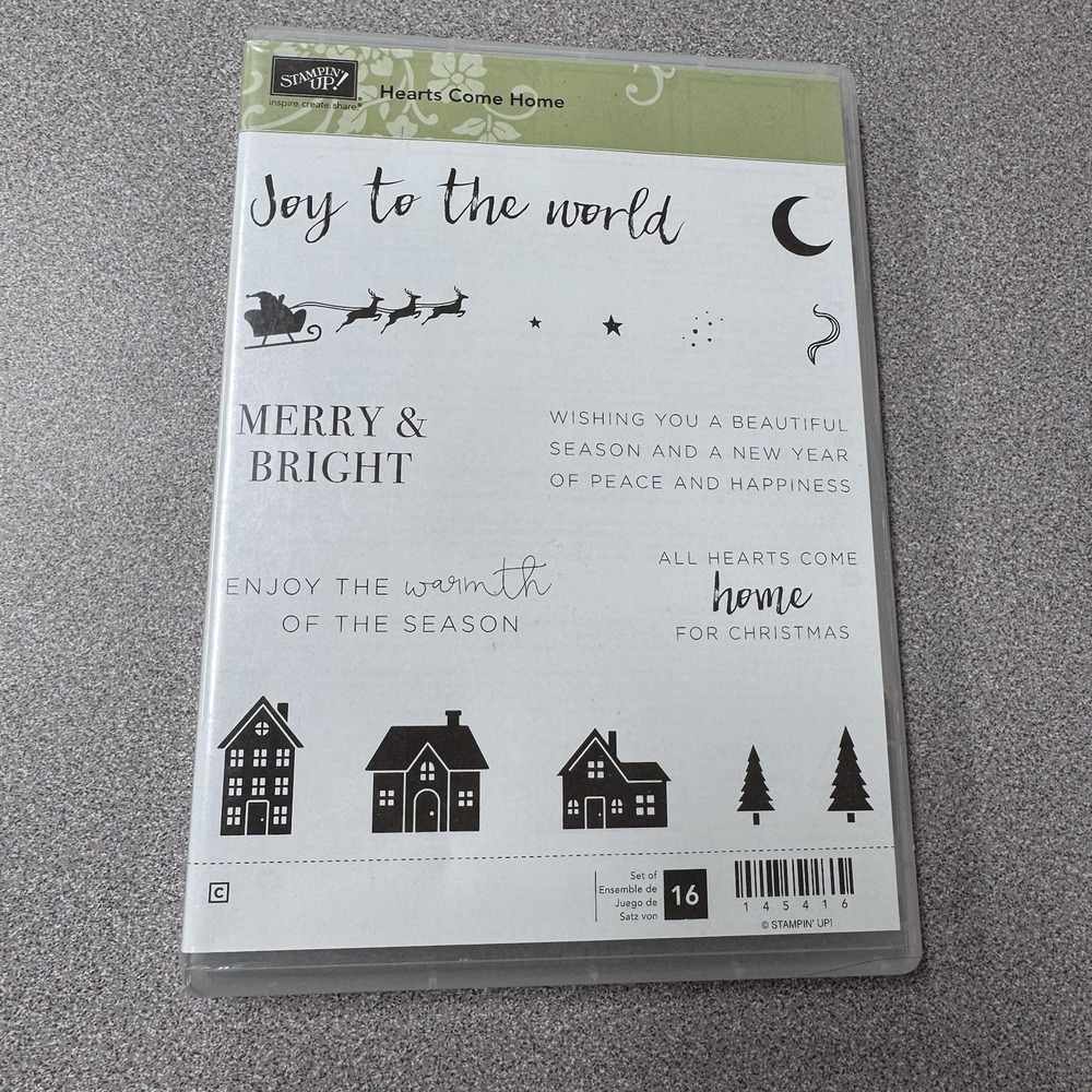 New Stampin' Up! Hearts Come Home Unmounted Rubber Cling Stamp Set
